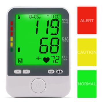 Colour Changing Large Display Arm Cuff Blood Pressure Monitor 3