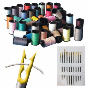 Genius Ideas 12 Magic Needles with 100 Sewing Thread Bobbins