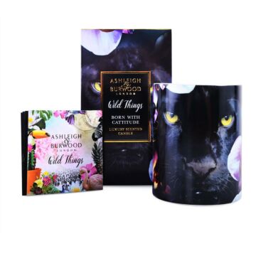 Ashleigh & Burwood Wild Things Candle - Born With Cattitude  1
