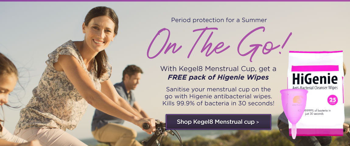Free HiGenie Wipes with K8 Menstrual Cups
