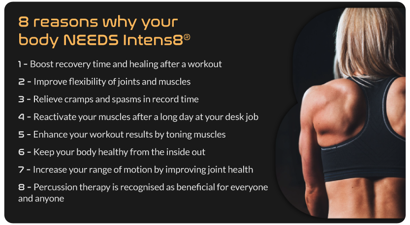 8 Reasons to Use Intens8 iEase Percussion Massage Gun