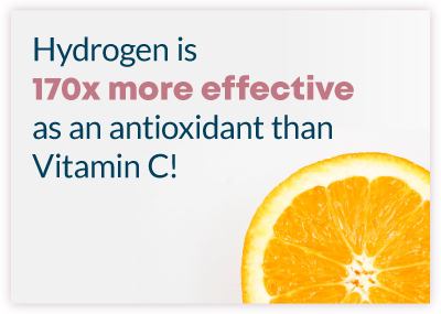 Hydrogen is 170x more effective than Vitamin C